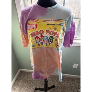 Marvel Avengers Hero Pops Tie Dye T-Shirt - Eat The Universe Popsicles Graphic